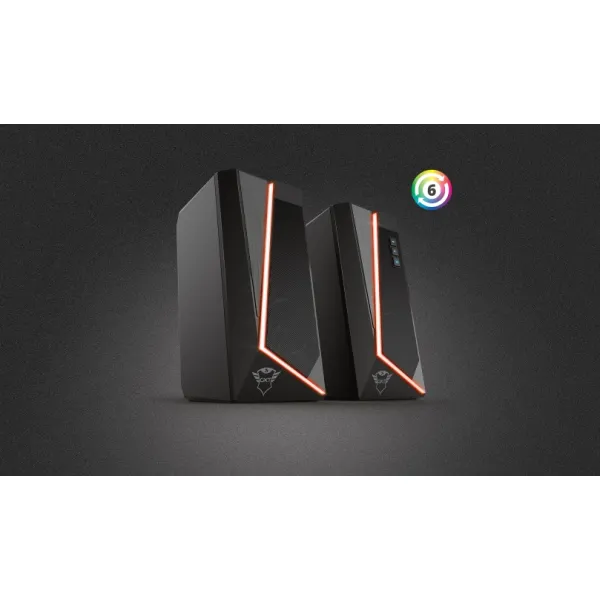 Система акустическая GXT 609 Zoxa 2.0, USB, AUX, RGB, чёрная Trust (24070_TRUST) - Фото 3