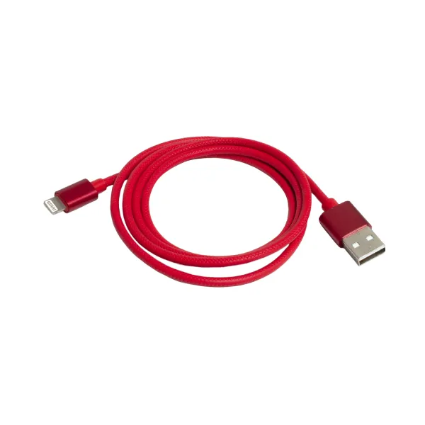 Кабель USB - Lightning 2,4А, 1 м красный Patron (PN-LIGHT-1M-R) - Фото 3