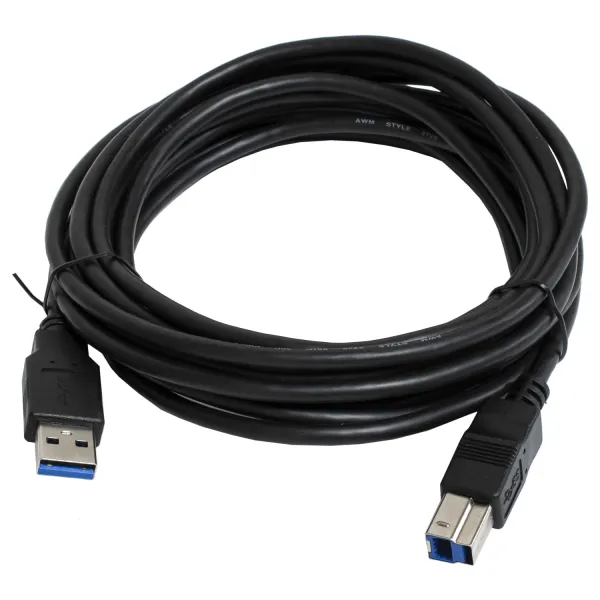 Кабель для принтера USB 3.0 AM/BM 3 м, черный Patron (PN-AMBM-USB3-30) - Фото 5