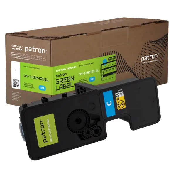 Тонер-картридж совместимый Kyocera Mita TK-5240C голубой Green Label Patron (PN-TK5240CGL) - Фото 2