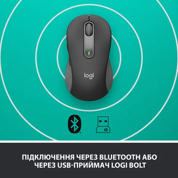 Мышь беспроводная M650 L Signature, графитовая Logitech (910-006236) - Фото 8