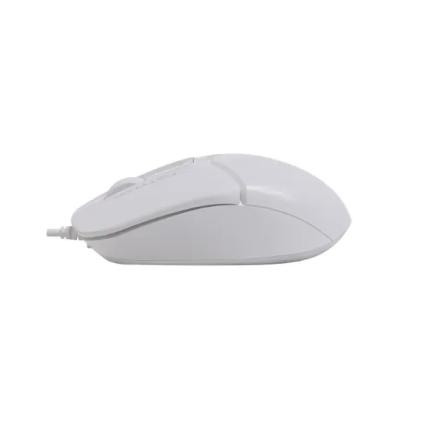 Мышь проводная бесшумная Fstyler, USB, белая A4Tech, (FM12S White) - Фото 2