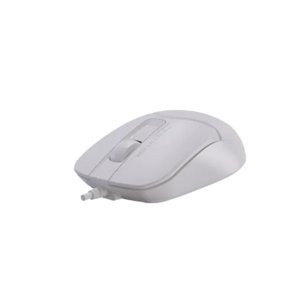 Мышь проводная бесшумная Fstyler, USB, белая A4Tech, (FM12S White) - Фото 3