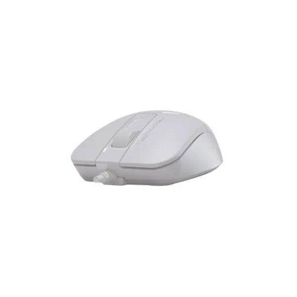 Мышь проводная бесшумная Fstyler, USB, белая A4Tech, (FM12S White) - Фото 4