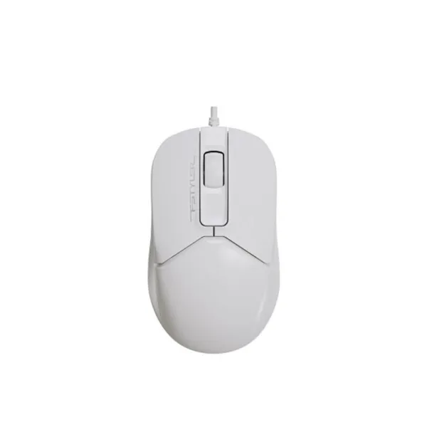 Мышь проводная бесшумная Fstyler, USB, белая A4Tech, (FM12S White)