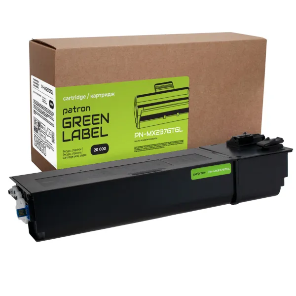 Тонер-картридж совместимый Sharp MX-237GT Green Label Patron (PN-MX237GTGL) - Фото 1
