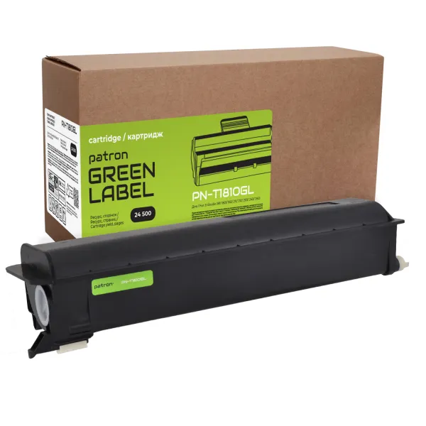 Тонер-картридж совместимый Toshiba T-1810E Green Label Patron (PN-T1810GL) - Фото 1