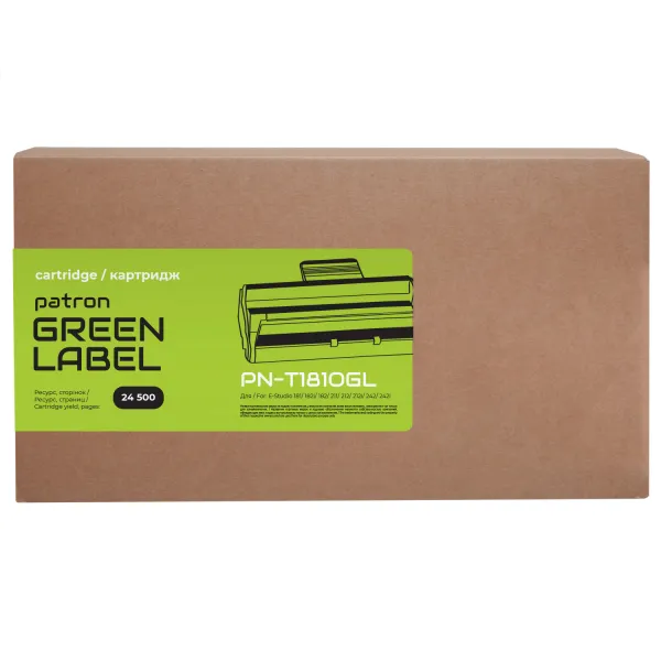 Тонер-картридж совместимый Toshiba T-1810E Green Label Patron (PN-T1810GL) - Фото 2