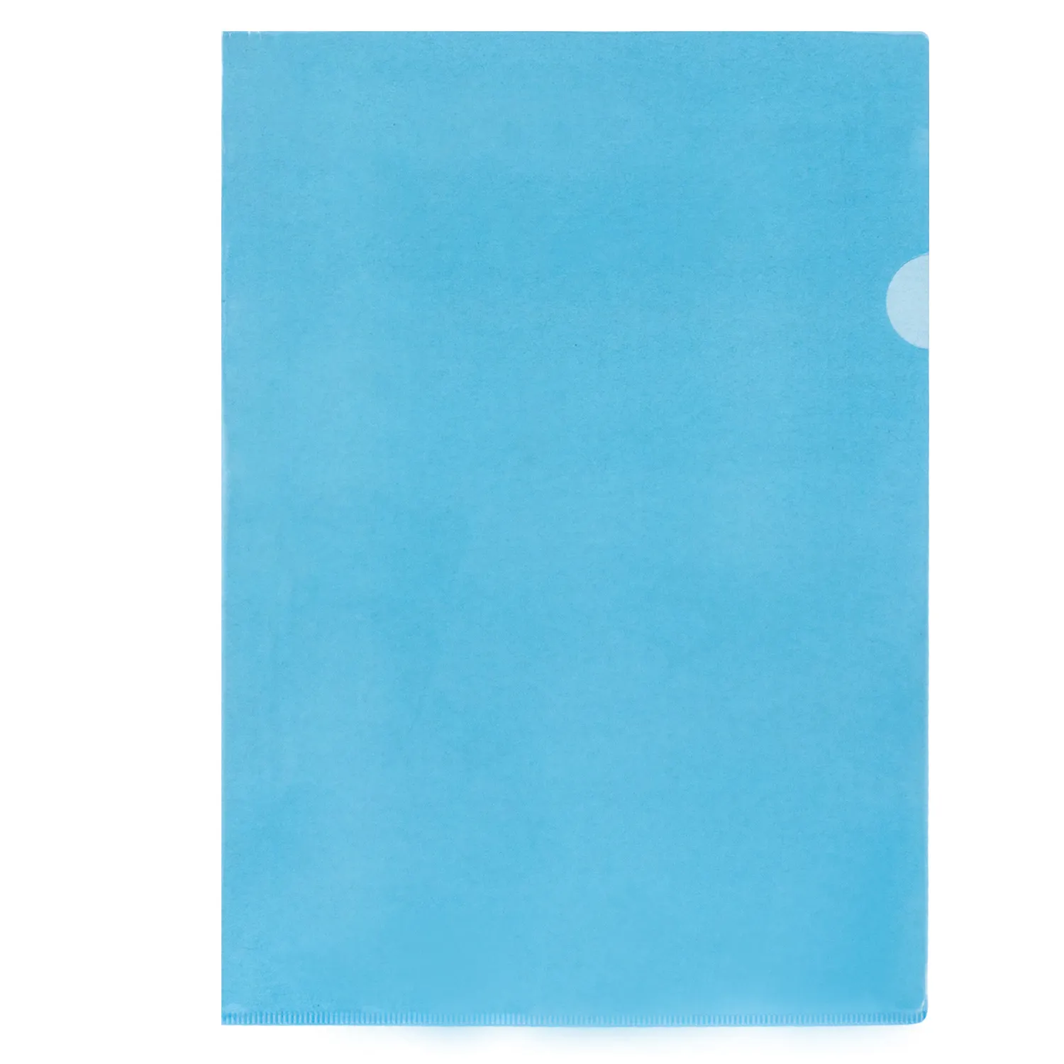 Папка-уголок пластиковая А4, синяя H-Tone (JJ40936-blue) - Фото 3