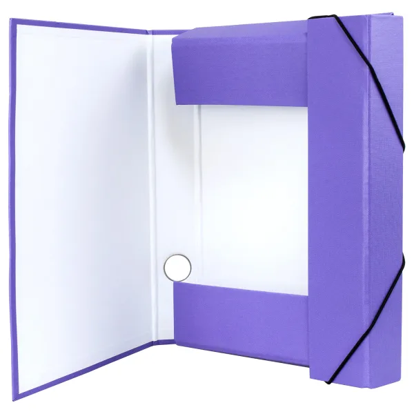 Папка-бокс на гумках, 50 мм, фіолетова H-Tone (JJ409342-purple) - Фото 1