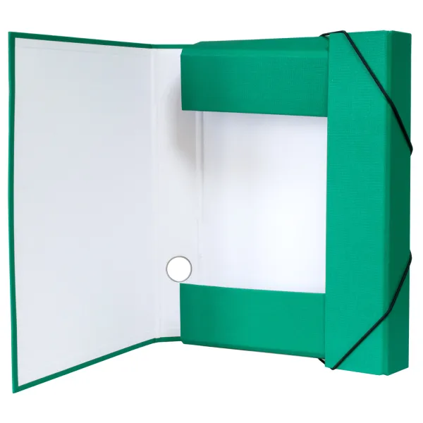 Папка-бокс на гумках, 50 мм, зелена H-Tone (JJ409342-green) - Фото 1