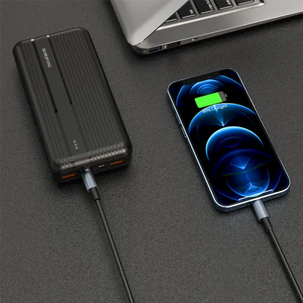 Аккумулятор внешний Power Bank 20000 mAh PD+Quick Charge 3.0 (3A), черный Borofone (BJ9A) - Фото 1