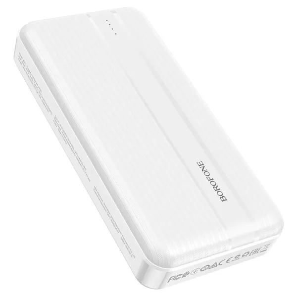 Аккумулятор внешний Power Bank 20000 mAh PD+Quick Charge 3.0 (3A), белый Borofone (BJ9A) - Фото 18