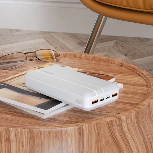 Аккумулятор внешний Power Bank 20000 mAh PD+Quick Charge 3.0 (3A), белый Borofone (BJ9A) - Фото 1