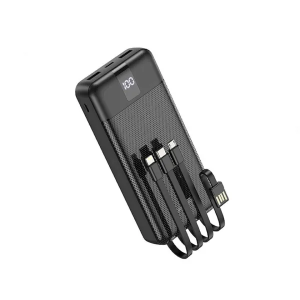 Акумулятор зовнішній Power Bank 20000 mAh, чорний Borofone (BJ20A) - Фото 5