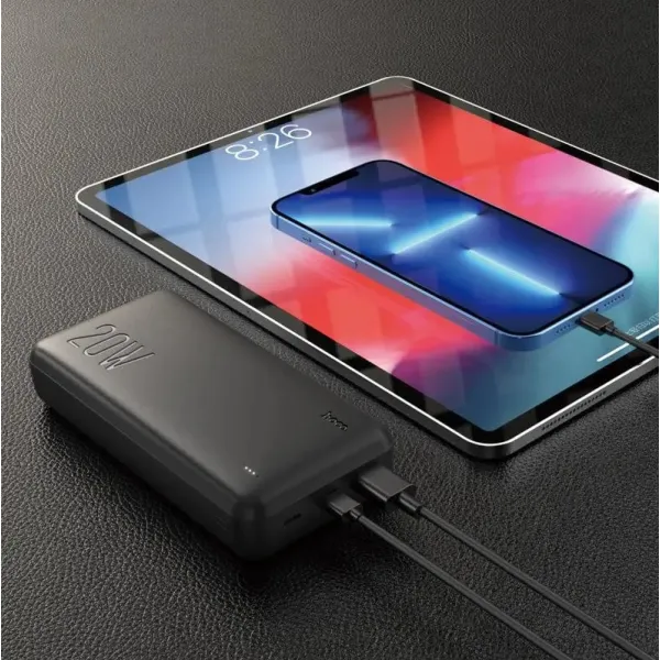 Аккумулятор внешний Power Bank 20000 mAh PD 20W+Quick Charge 3.0, черный Hoco (J87A) - Фото 2