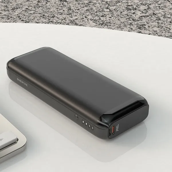 Аккумулятор внешний Power Bank 20000 mAh PD+Quick Charge 3.0 (3.0A), черный Borofone (BJ1A) - Фото 1