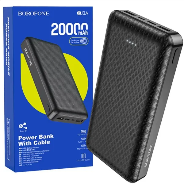 Аккумулятор внешний Power Bank 20000 mAh, черный Borofone (BJ3A) - Фото 1