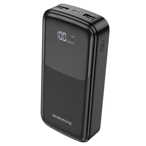 Акумулятор зовнішній Power Bank 20000 mAh, чорний Borofone (BJ17A) - Фото 5