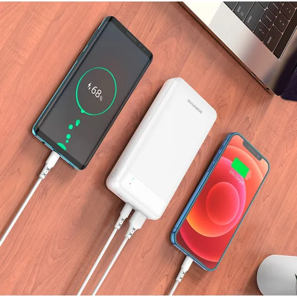 Аккумулятор внешний Power Bank 20000 mAh PD 20W+Quick Charge 3.0, белый Borofone (BJ19A) - Фото 2