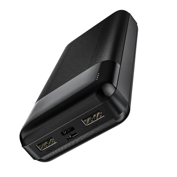 Акумулятор зовнішній Power Bank 20000 mAh, чорний Hoco (J72A) - Фото 5