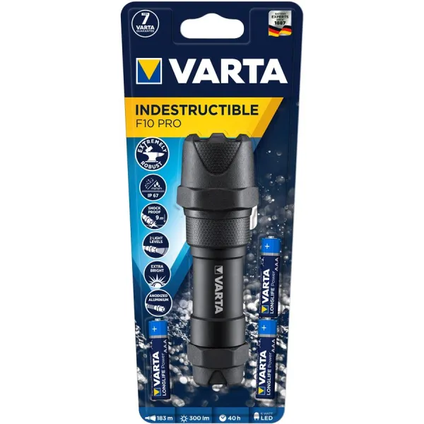 Фонарь Indestructible F10 Pro, 3хААА Varta (18710101421) - Фото 3