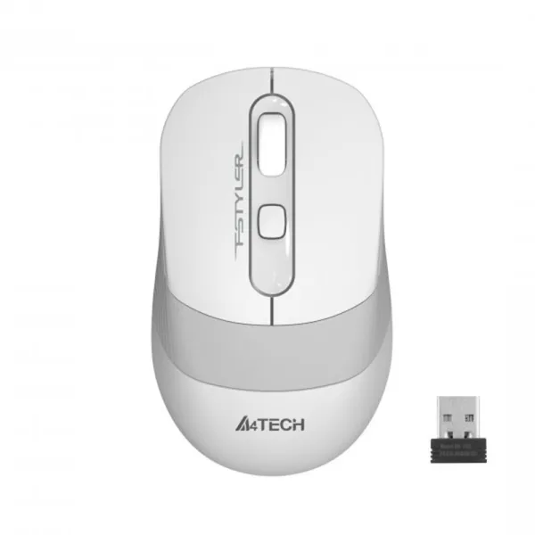 Мышь USB бесшумная Fstyler белая A4tech (FG10S (White)