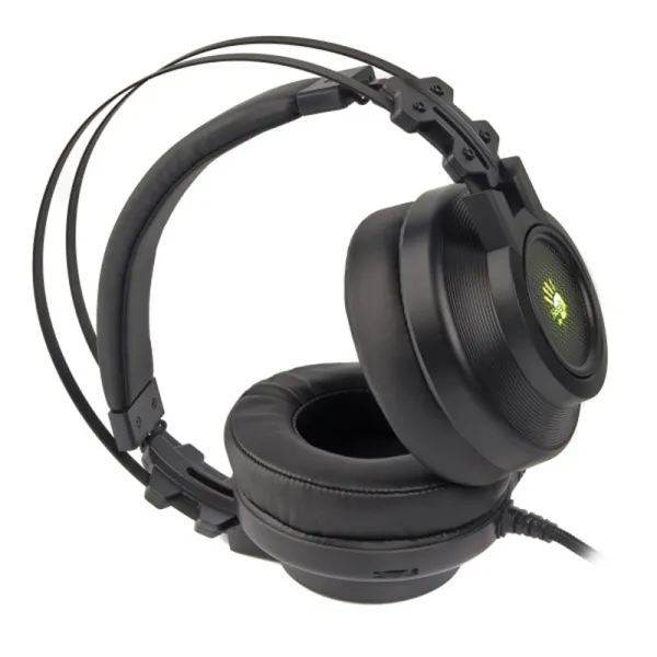 Наушники игровые, с микрофоном, USB, с подсветкой, черные  A4Tech (G525 Bloody (Black) - Фото 2