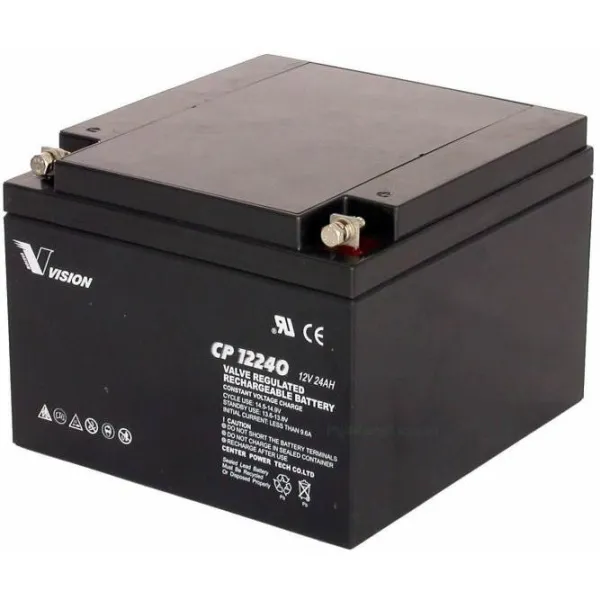 Акумулятор для ДБЖ CP 12В 24 Aг Vision (CP12240E-X) - Фото 12