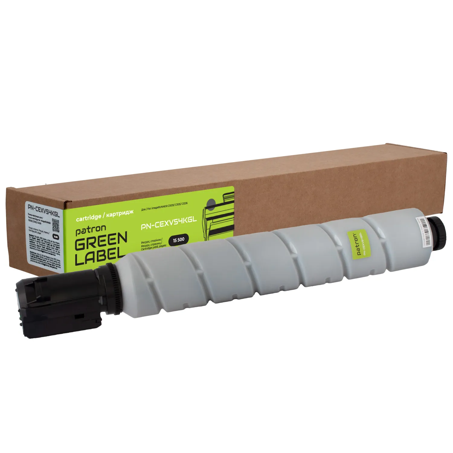 Тонер-картридж сумісний Canon C-EXV54 Green Label, чорний Patron (PN-CEXV54KGL) Тонер-картридж сумісний Canon C-EXV54 Green Label, чорний Patron (PN-CEXV54KGL)