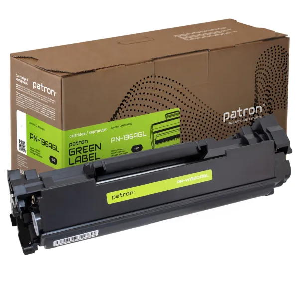 Картридж совместимый HP 136A (W1360A) Green Label Patron (PN-136AGL) - Фото 11