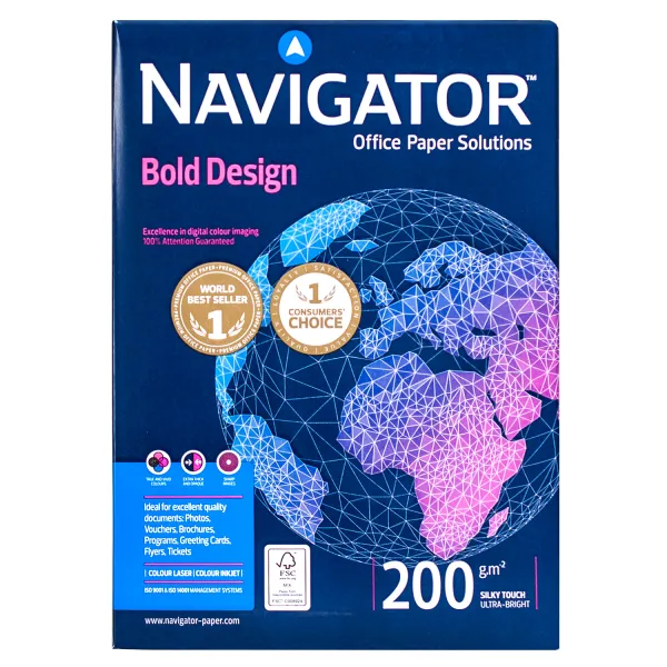 Папір офісний А4, 200 г/м2, 150 арк, клас А Navigator (989477) - Фото 4