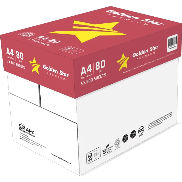 Папір офісний А4, 80 г/м2, 500 арк, клас С Golden Star IK (151638) - Фото 1