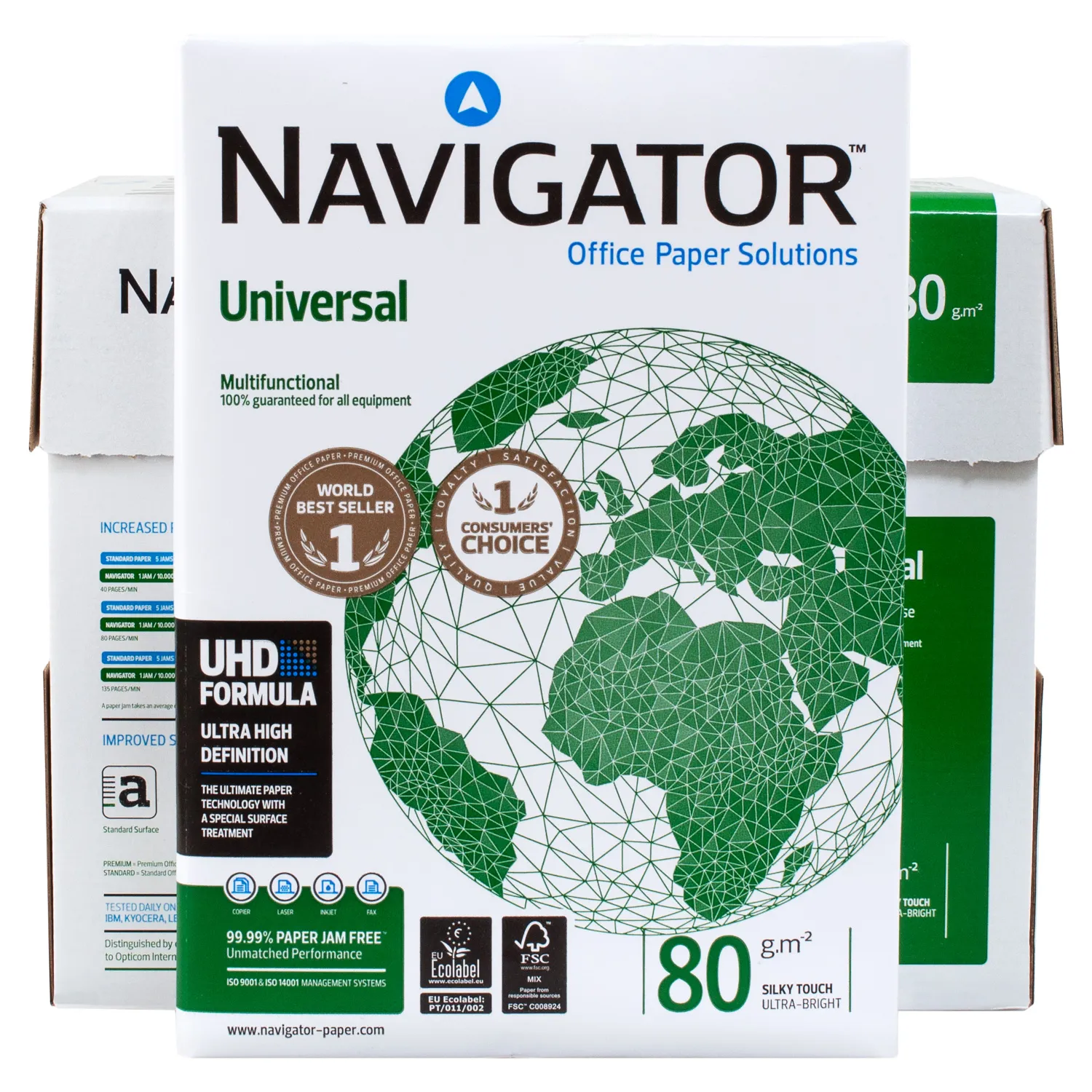 Папір офісний А4, 80 г/м2, 500 арк, клас А Navigator (102218) - Фото 3