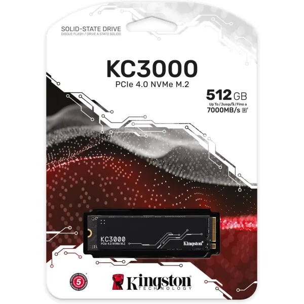 Накопитель SSD 512GB, M.2, PCIe 4.0 Kingston (SKC3000S/512G) - Фото 3