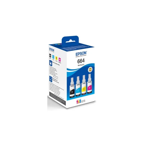 Комплект чорнил L100/L200 чорний, блакитний, пурпурний, жовтий Epson (C13T66464A) - Фото 2