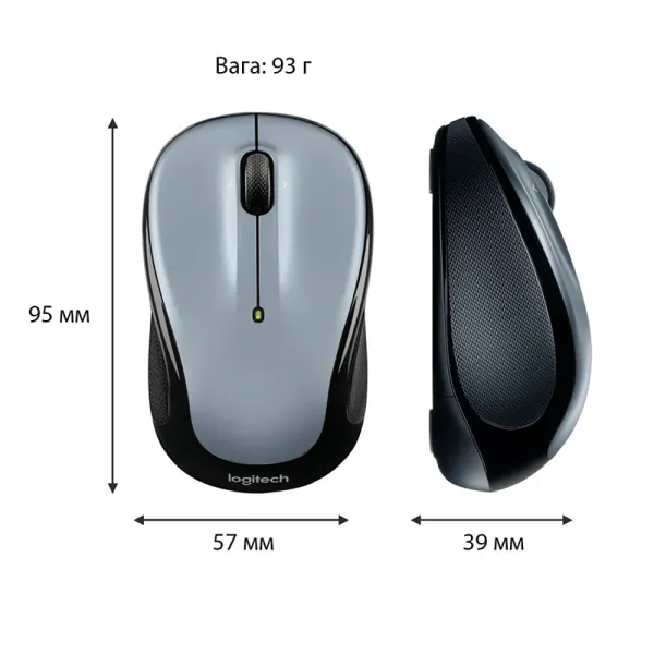 Мышь беспроводная M325s, светло-серебрянная Logitech (910-006813) - Фото 9