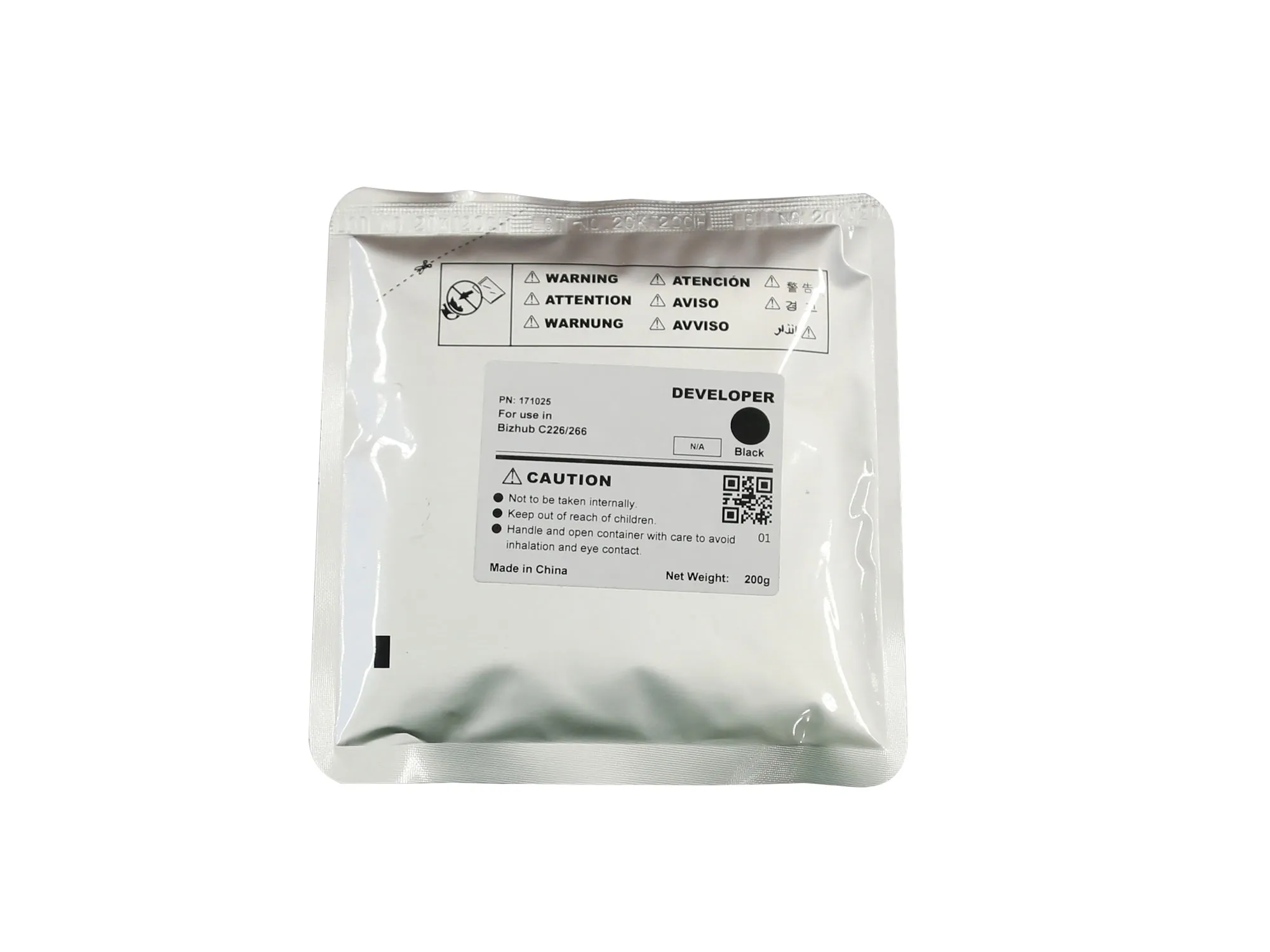 Девелопер Konica Minolta Bizhub C226/266 600K, чорний CET (CET171025) Девелопер Konica Minolta Bizhub C226/266 600K, чорний CET (CET171025)