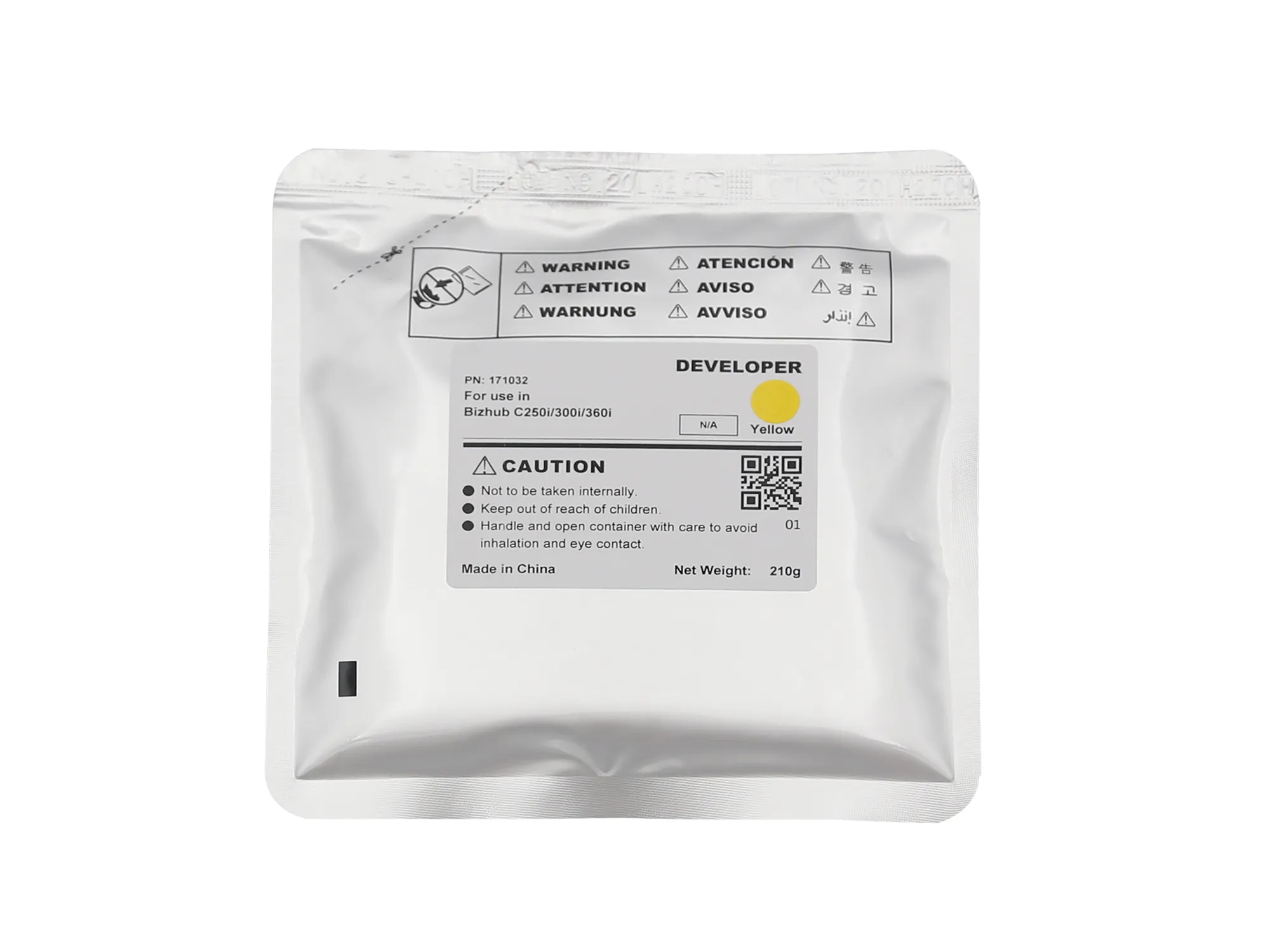 Девелопер Konica Minolta Bizhub C250i/300i/360i 1000K, жовтий CET (CET171032) - Фото 1