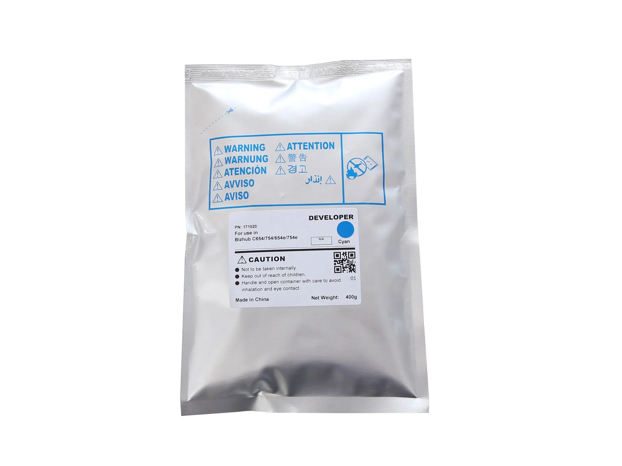Девелопер Konica Minolta Bizhub 654/754 155K, блакитний CET (CET171020) - Фото 2
