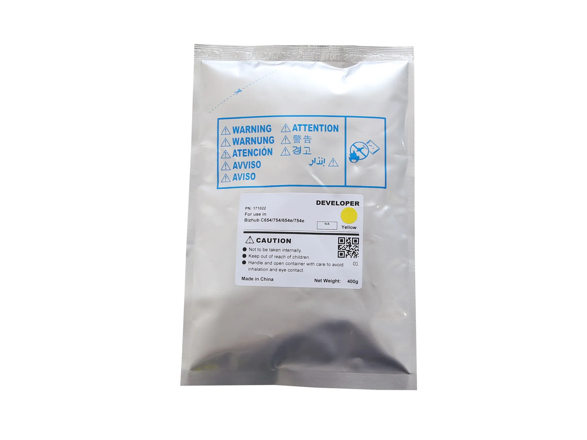 Девелопер Konica Minolta Bizhub 654/754 155K, жовтий CET (CET171022) - Фото 1
