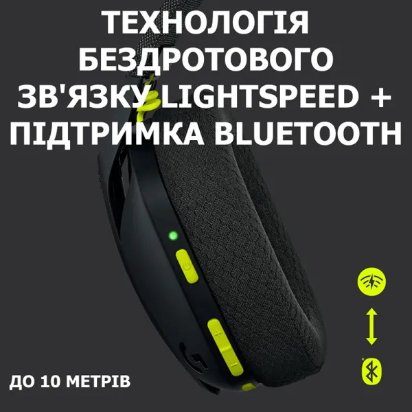 Гарнітура бездротова ігрова G435 Lightspeed, чорна Logitech (981-001050) - Фото 6