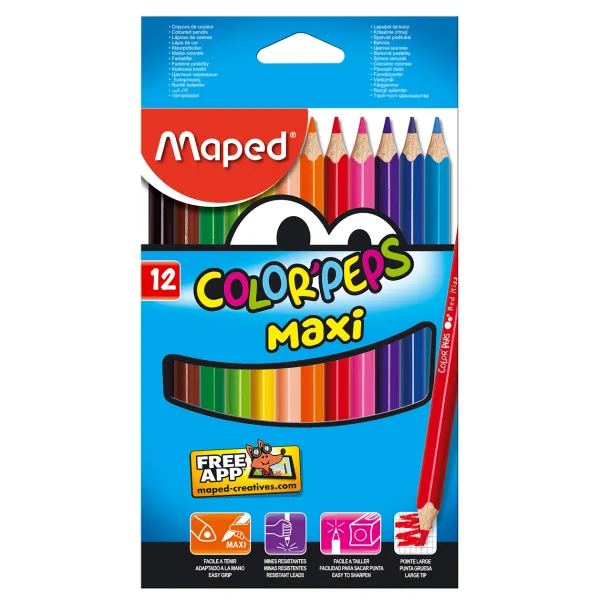 Карандаши цветные утолщенные, Color Peps Maxi Maped (MP.834010) - Фото 9