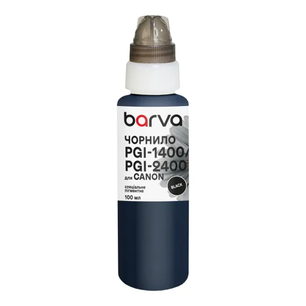 Чернила для Canon PGI-1400/PGI-2400 BK специальные 100 мл, пигментные, черные Barva (C1400-924) - Фото 5