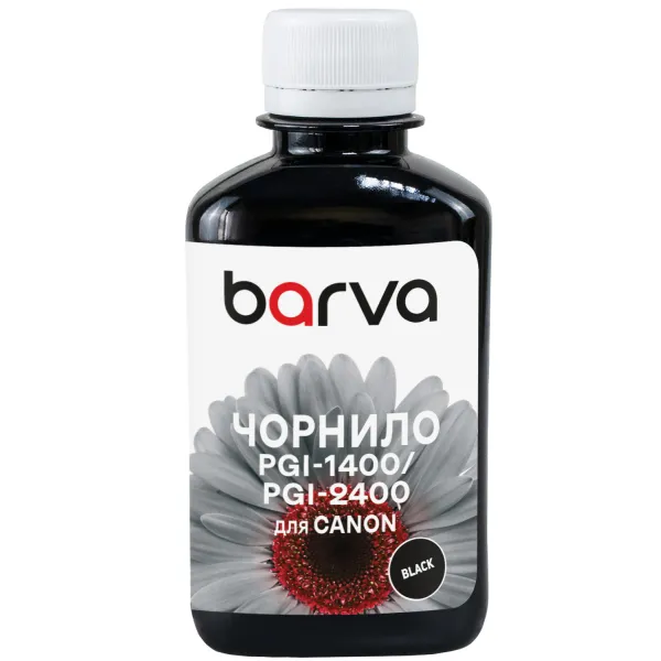 Чернила для Canon PGI-1400/PGI-2400 BK специальные 180 мл, пигментные, черные Barva (C1400-928) - Фото 14