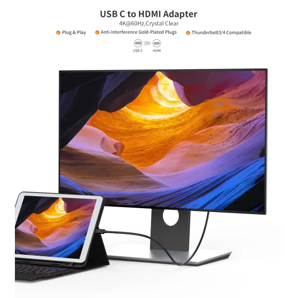 Кабель Type-C - HDMI, 1,8 м черный Choetech (CH0019-BK-V3) - Фото 4