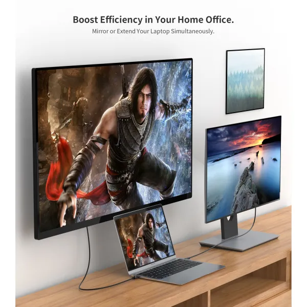 Кабель Type-C - HDMI, 1,8 м черный Choetech (CH0019-BK-V3) - Фото 5