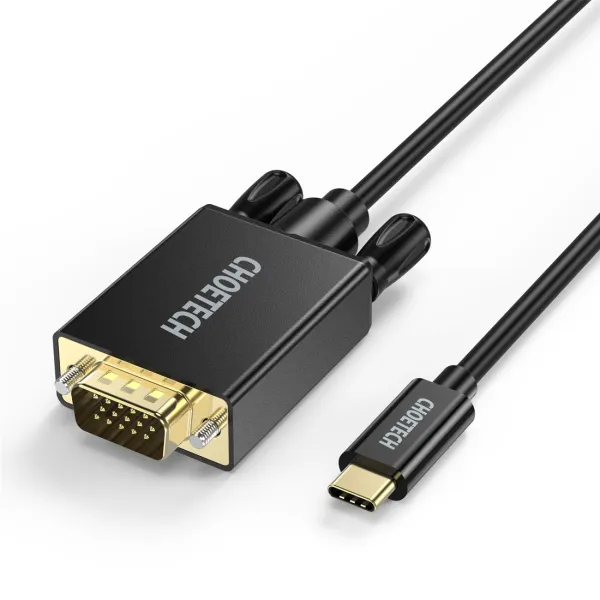 Кабель Type-C - VGA, 1,8 м черный Choetech (XCV-1801)