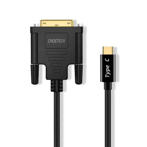 Кабель Type-C - DVI, 1,8 м черный Choetech (XCD-0018-BK) - Фото 3