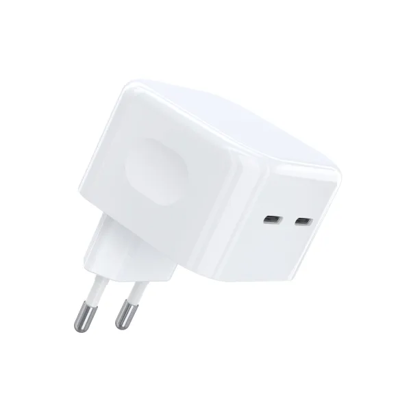 Устройство зарядное сетевое 2хType-C PD35W белое Choetech (Q5008-EU-WH) - Фото 4